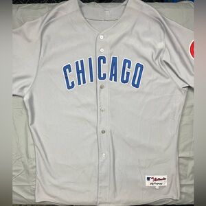 Chicago Cubs Majestic Authentic Gray Road Jersey Men’s 56